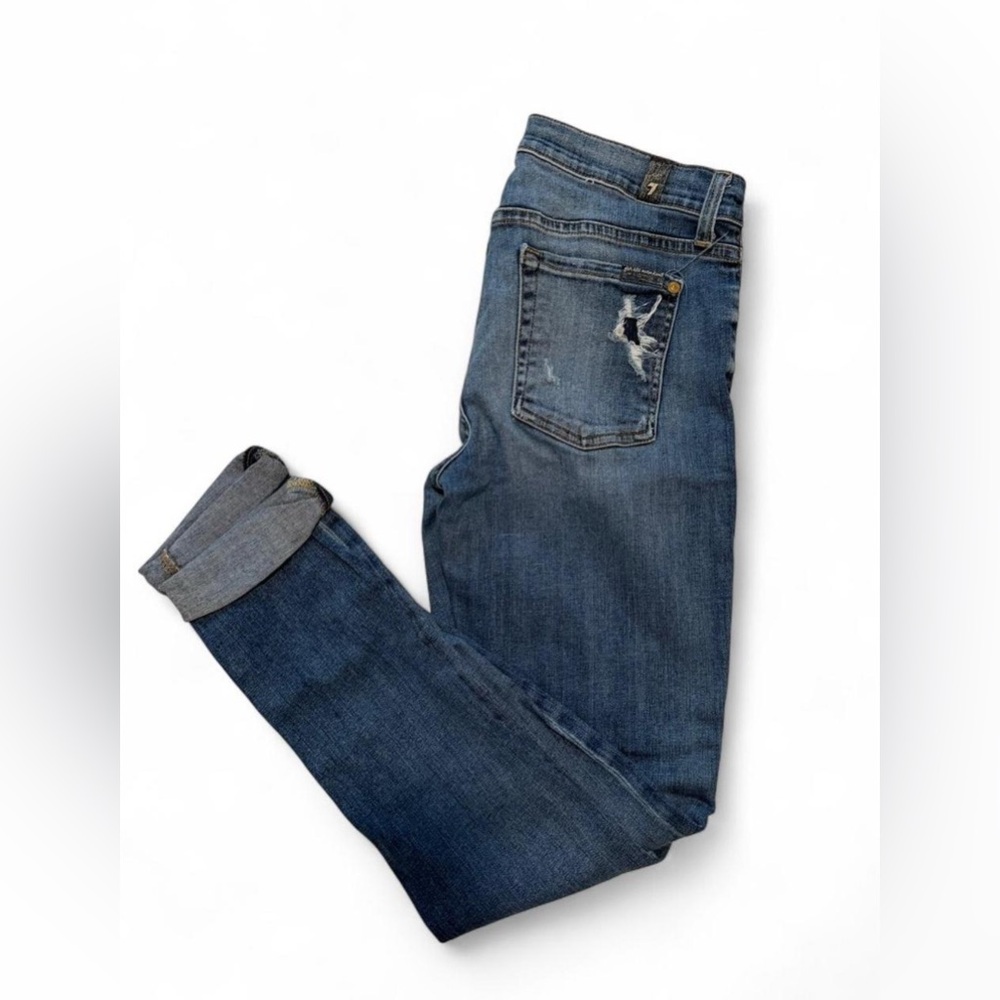 7 For All Mankind Distressed Denim Jeans